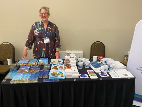 Montana State Library staff at the booth