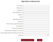 Online User Registration form