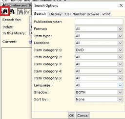 Configure Search Options