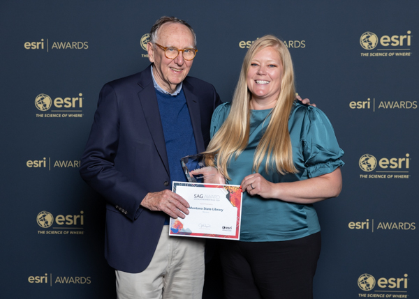 Erin Fashoway with ESRI Award