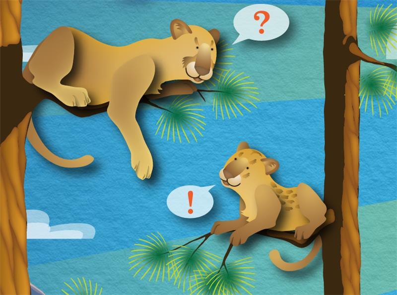 Ready2Read Image - Two cute felines in a tree