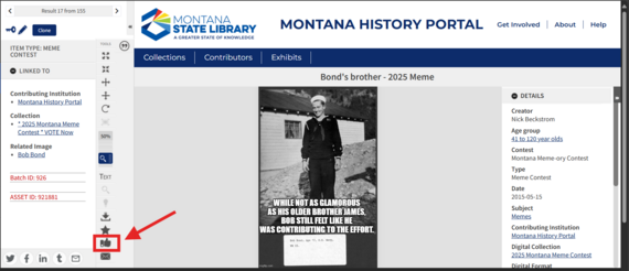 Screenshot of thumbs-up for voting highlighted in red