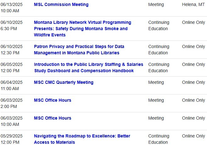 Aspent Events Through June 13 2025