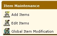 Global Item Modification