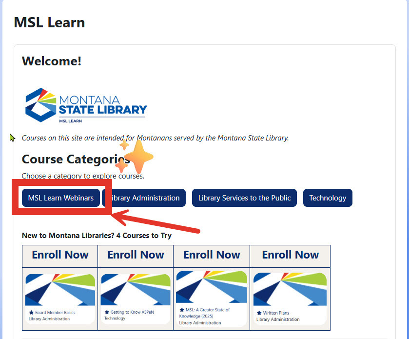 MSL Learn New Courses