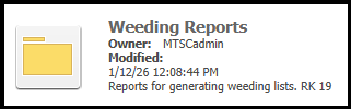Weeding Report Folder