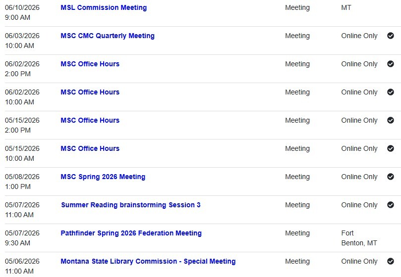ASPeN Event Calendar