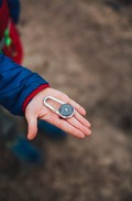 compass in child's hand