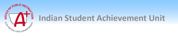 Indian Student Achievement text with Montana OPI logo