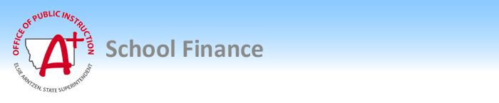 School finance text with Montana OPI logo