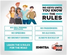 No keys until teen drivers know the 6 rules of the road