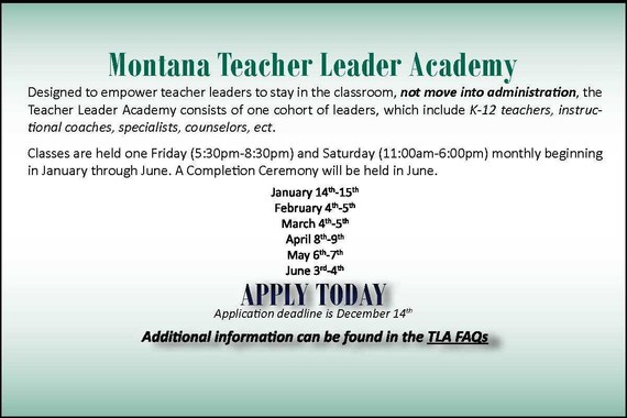 Montana Leadership Academy flyer