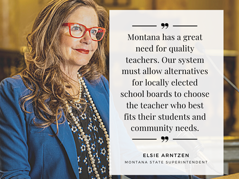 headshot of Elsie Arntzen, Montana Superintendent of Public Instruction