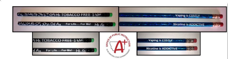 Pencils with Tobacco Free Message