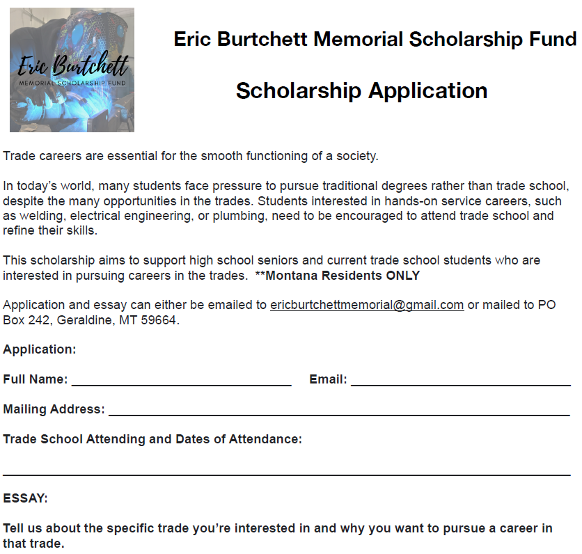 Eric Burtchett Scholarship