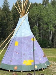 Teepee With Montana Map Painted On It