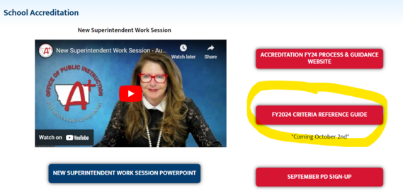 School Accreditation webpage