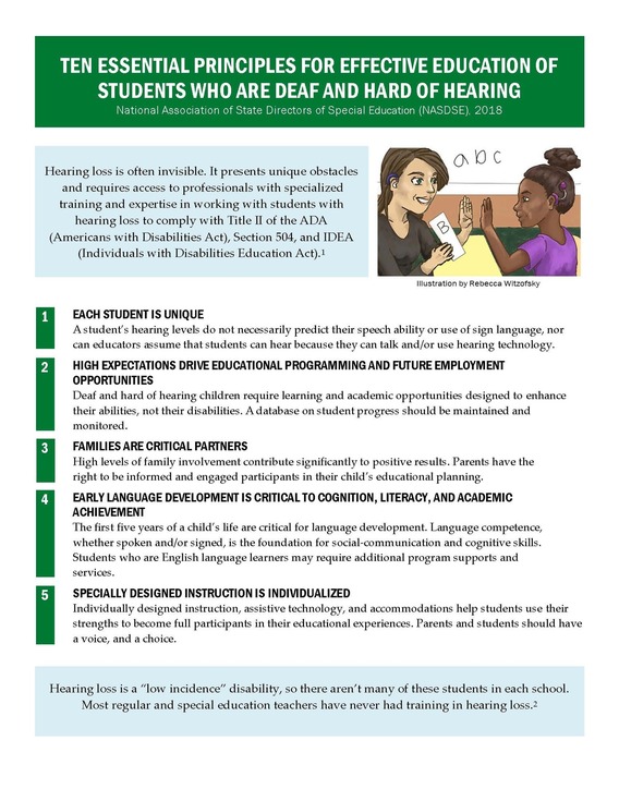 NASDSE TEN ESSENTIAL PRINCIPLES FOR EFFECTIVE EDUCATION OF STUDENTS WHO ARE DEAF AND HARD OF HEARING