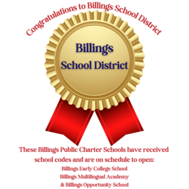 Billings Charter Schools Congratulations graphic
