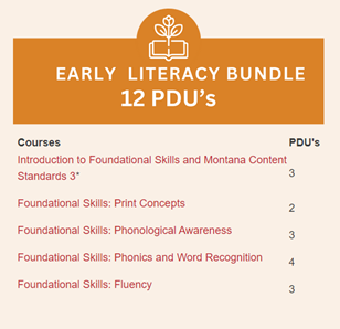 Early literacy training bundles 