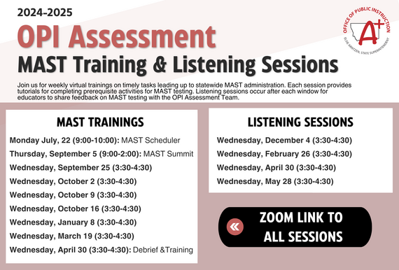 MAST Training & Listening Sessions