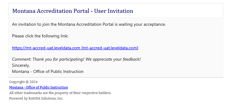 Invite Email