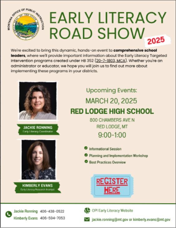 Early Literacy Road Show March