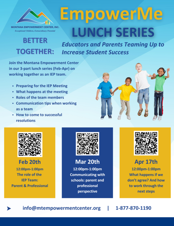 Empower Me Lunch Series with MEC March 20 and April 17