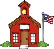 Picture of Schoolhouse and Flag
