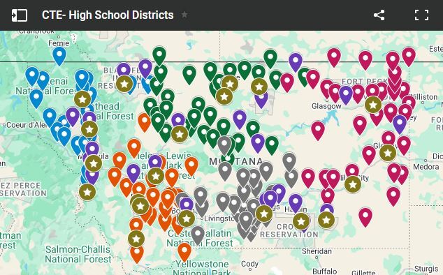 CTE High School Districts with colleges