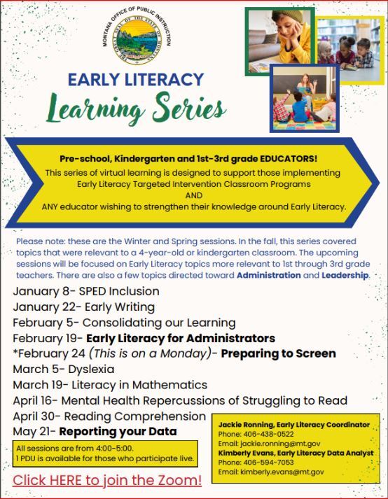 Early Literacy Spring Learning Series