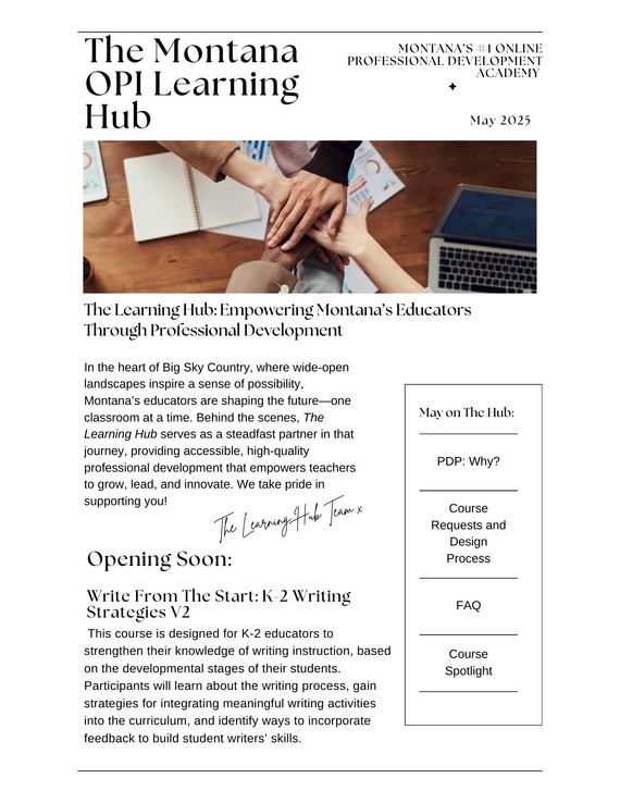 Learning Hub updates page 1