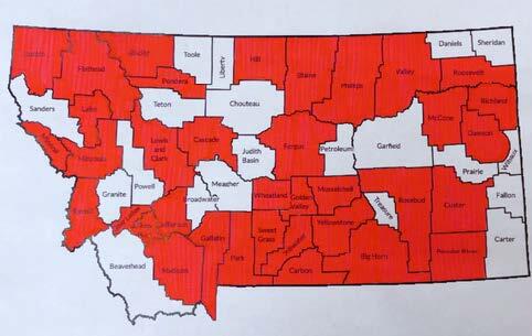 This graphic shows the Quarter 1 participation by county. 