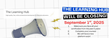 Learning Hub is closing.