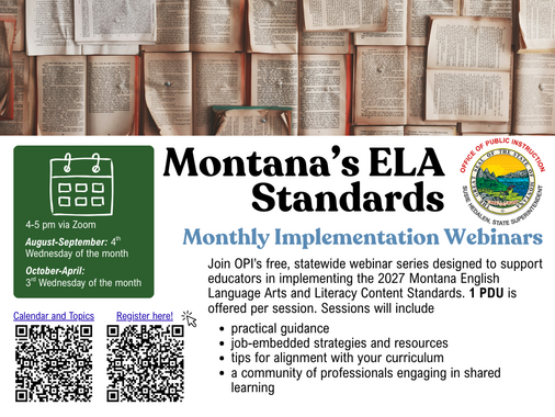 ELA Webinar Series flier