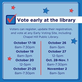 Early voting schedule at the library