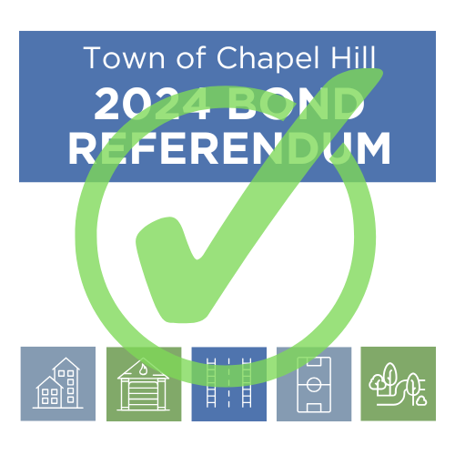 Town of Chapel Hill 2024 Bond Referendum with green check mark