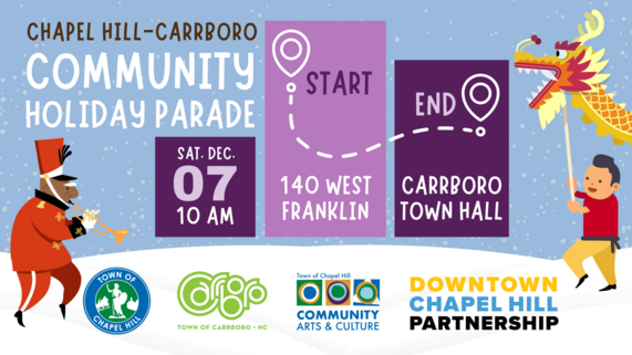 Chapel Hill Carrboro Holiday Parade graphic
