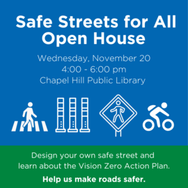 Safe Streets for All Open House flyer