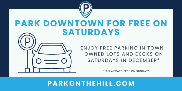 Parking for free on Saturdays in December