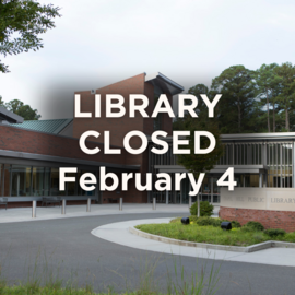 Library roundabout with Library Closed