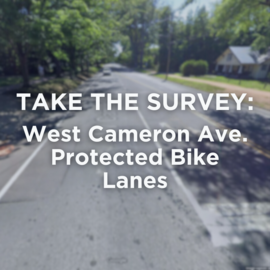 Take the West Cameron Ave protected bike lanes survey