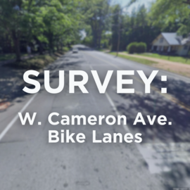 Survey: W. Cameron Ave. bike lanes 