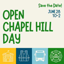 Save the Date for Open Chapel Hill Day on June 28 from 10 am to 2 pm