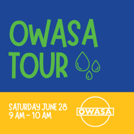 OWASA Tour June 28 from 9 to 10