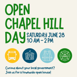 Open Chapel Hill Day on June 28 from 10 am to 2 pm