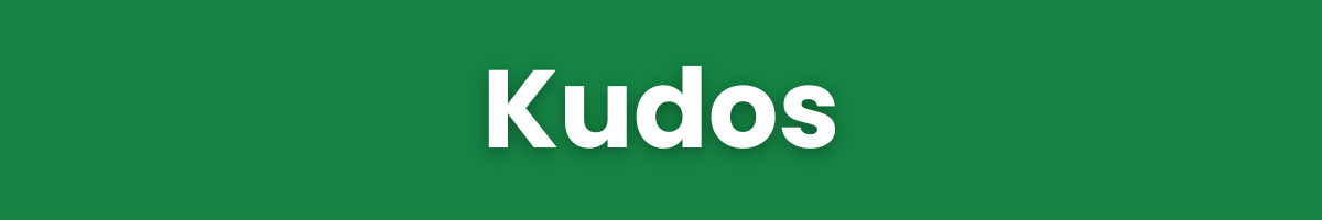 Kudos with green background