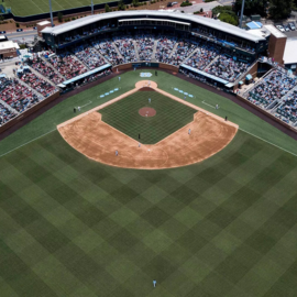 Aerial view of Boshamer Stadium - UNC Athletic Communications