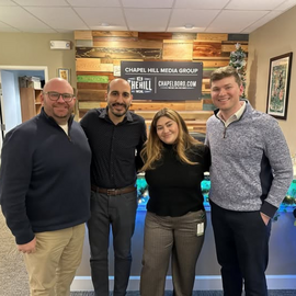 Sarah Potter and other community leaders in WCHL studio