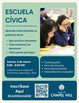 Peoples Academy flyer in Spanish